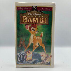 Walt Disney Masterpiece Bambi VHS 1997 55th Anniversary Limited Edition